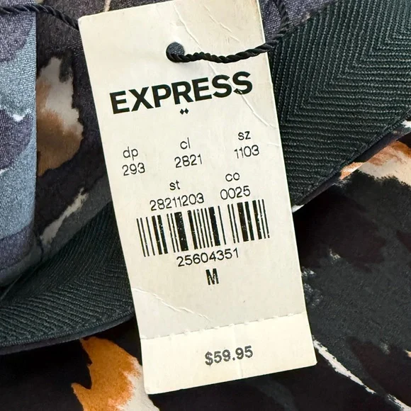 Express Dark Green Leopard Print Satin Silky Midi Slip Skirt Medium Autumn - Picture 8 of 8